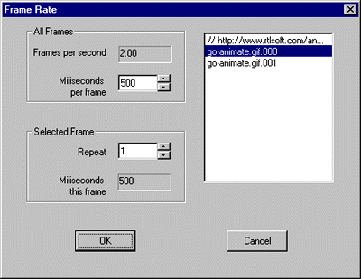 Frame Rate Dialog Box