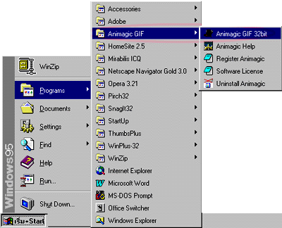 Animagic Gif on Start Menu