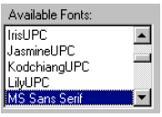 Available Fonts